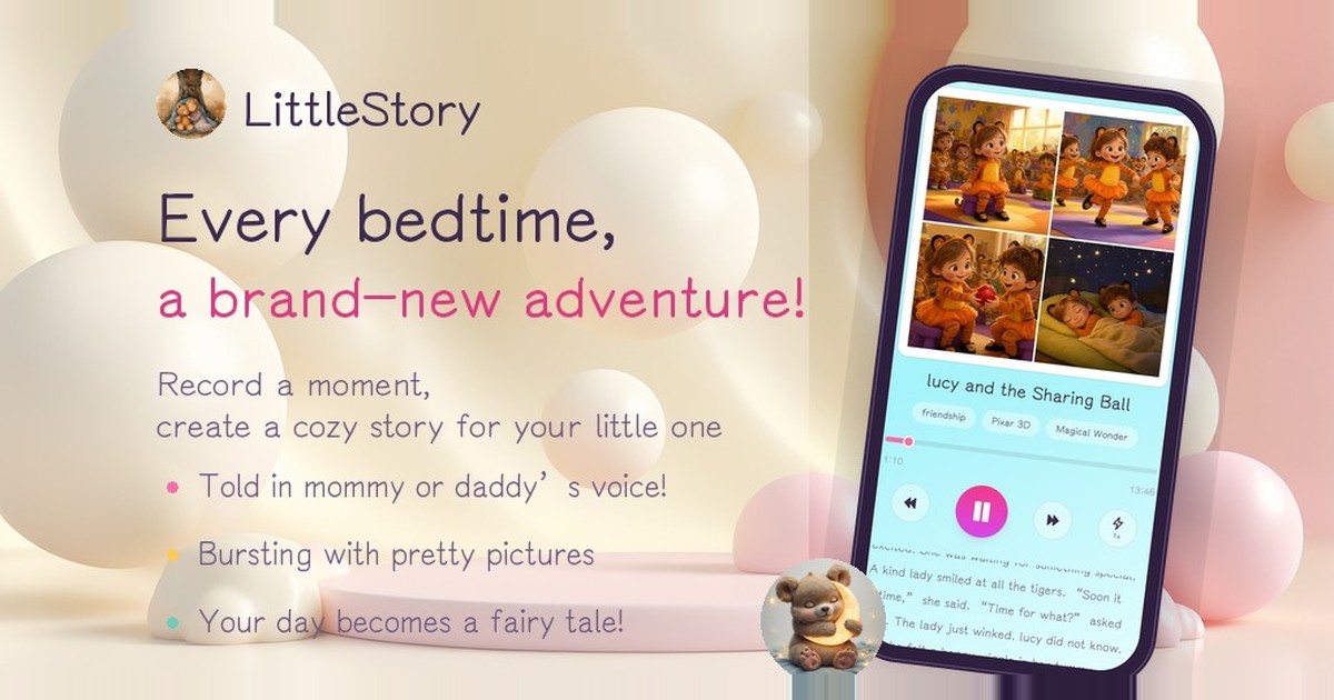 Personalized AI bedtime stories from your family's photos and voice